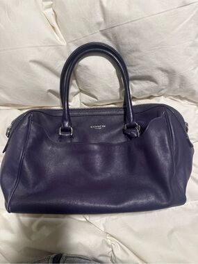 Coach Deep Purple Leather Satchel